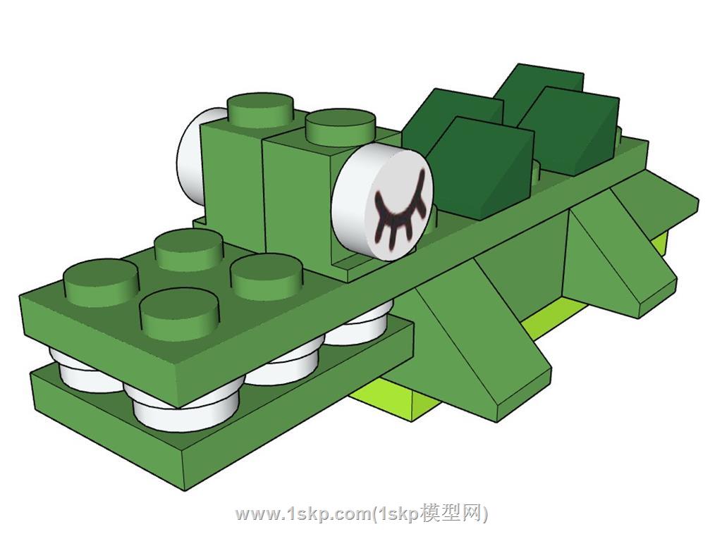 乐高积木鳄鱼SU模型 1