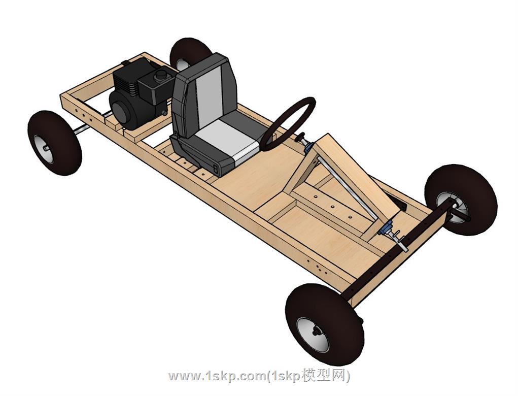 卡丁车玩具车SU模型 1