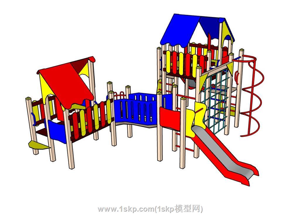 儿童滑梯SU模型 2