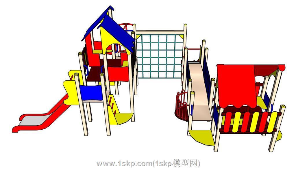 儿童滑梯SU模型 1