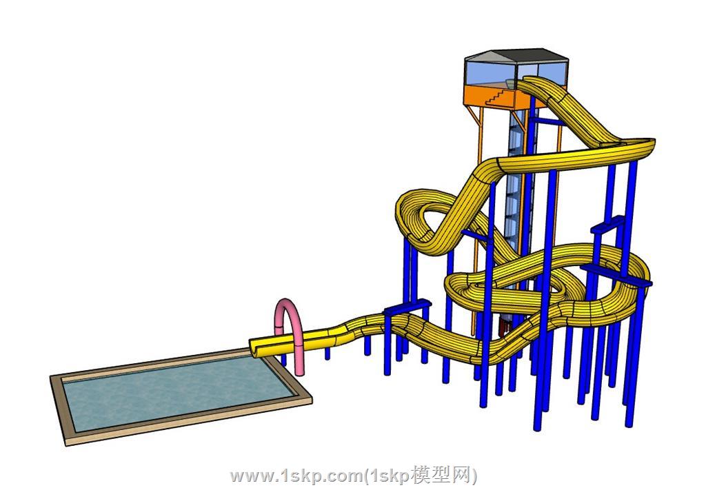 滑梯SU模型 1