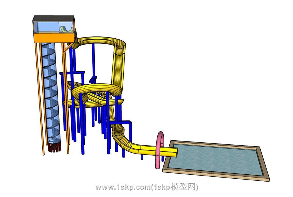 滑梯SU模型 2