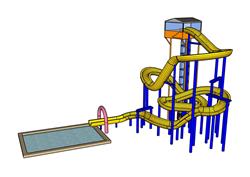 滑梯SU模型 免费sketchup模型下载