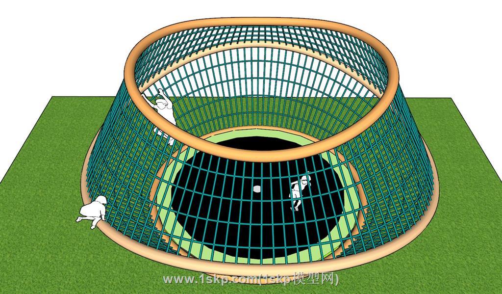 蹦蹦床网状SU模型 1