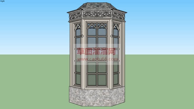 哥特式的凸窗SU模型 1
