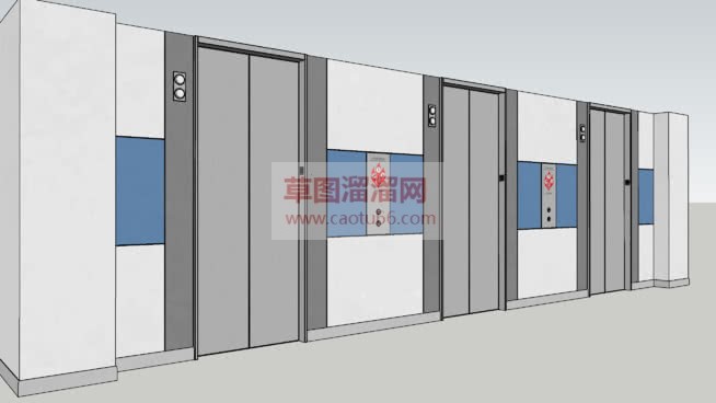 电梯的门SU模型 1