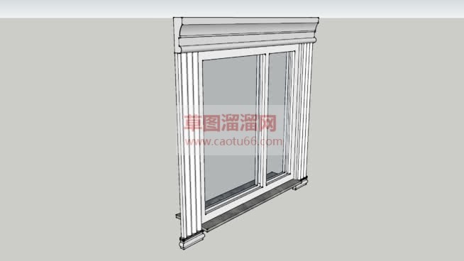 石膏边窗口窗SU模型 1