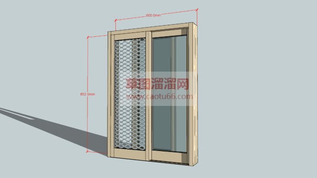 推玻璃窗下载SU模型 1