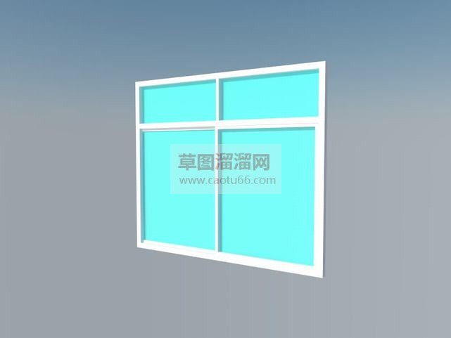 常见的玻璃窗SU模型 1