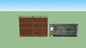 电动伸缩门自SU模型 免费sketchup模型下载