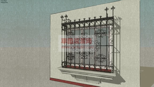 欧式铁艺防盗SU模型 1