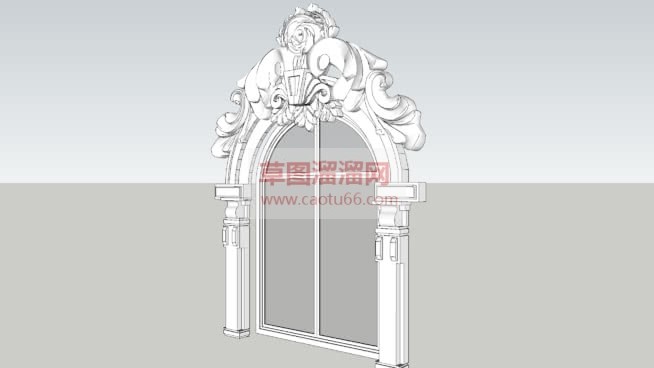 欧式窗口浮雕SU模型 1