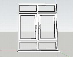 玻璃窗户窗口SU模型 免费sketchup模型下载