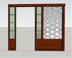 隔断门SU模型 免费sketchup模型下载