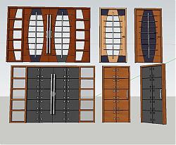 现代门室内门卧室门SU模型
