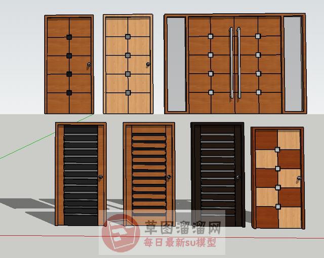 室内门房间门卧室门SU模型 1