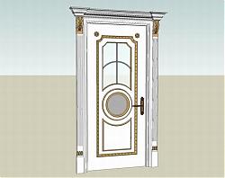 欧式室内门卧室门SU模型
