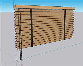 百叶窗窗帘SU模型