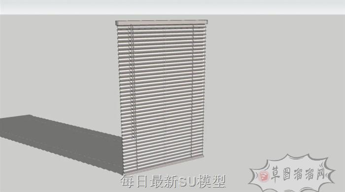 百叶窗窗帘SU模型 1