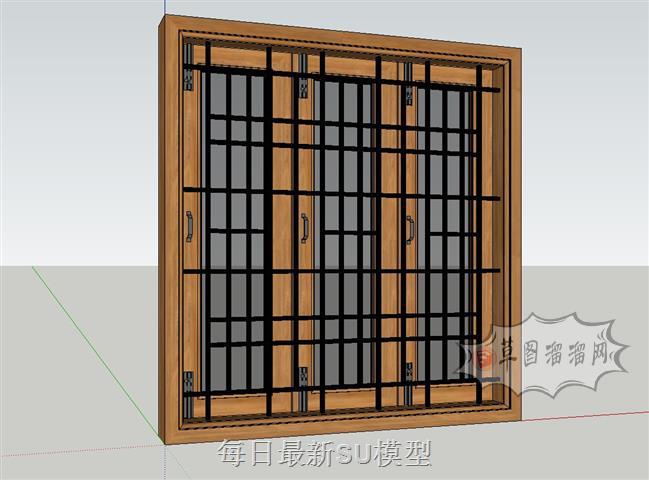 窗口窗户防盗网SU模型 1