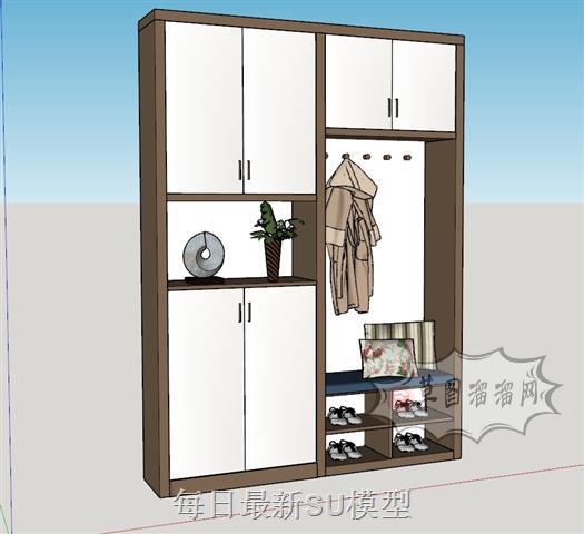 进门鞋柜SU模型 2