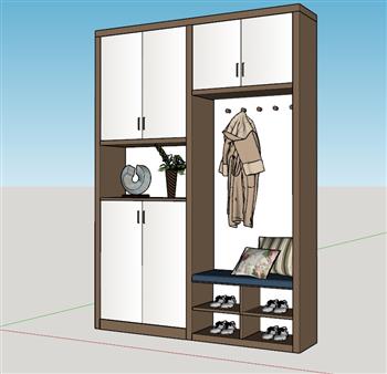 进门鞋柜SU模型