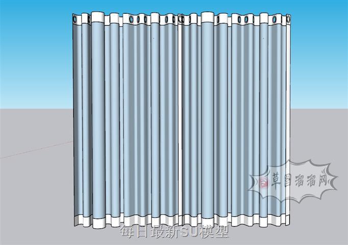 窗帘SU模型 1