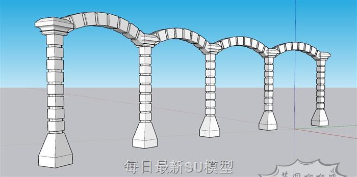 装饰拱门SU模型 1