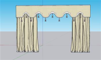 窗帘SU模型 免费sketchup模型下载
