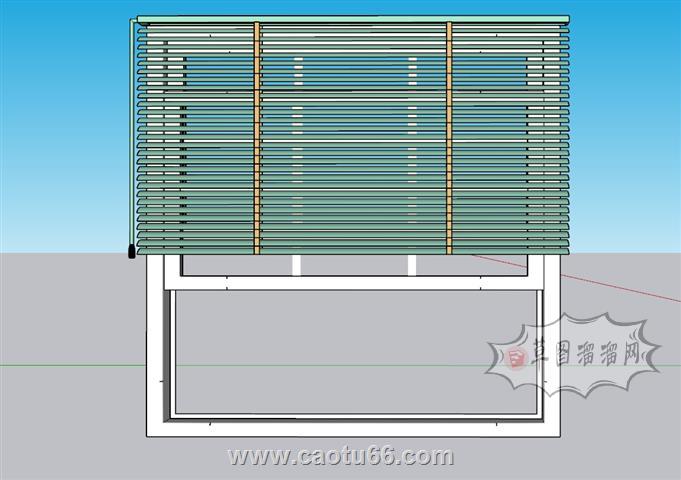 百叶窗窗户SU模型 1