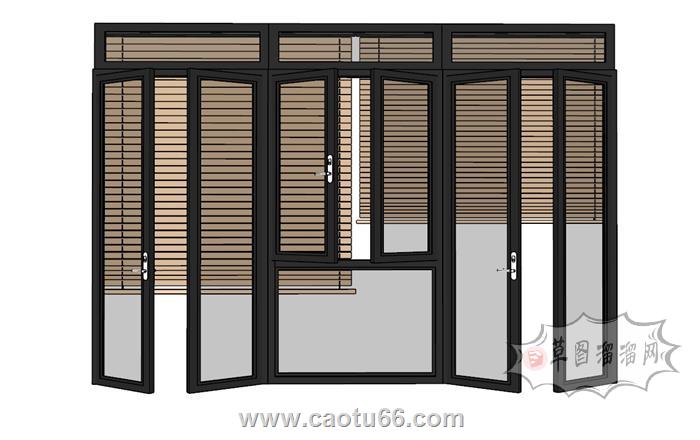 落地窗SU模型 1