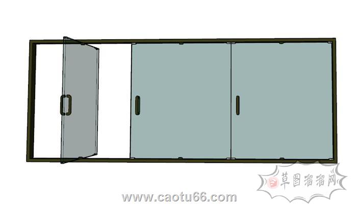 玻璃门门窗SU模型