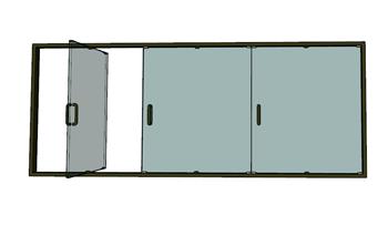 玻璃门门窗SU模型 免费sketchup模型下载