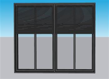 百叶窗窗口窗户SU模型 免费sketchup模型下载