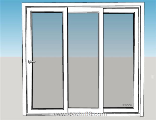 推玻落地门落地窗SU模型 1
