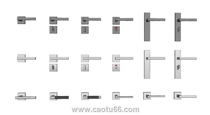 门把手拉手SU模型 1