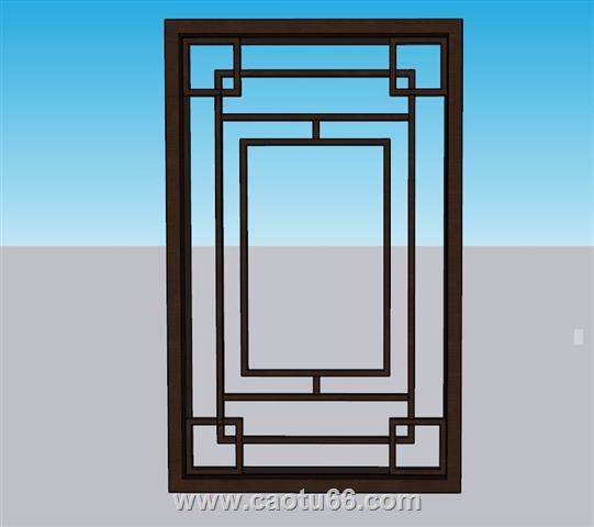 中式窗户SU模型 1