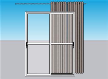 窗帘 玻璃窗