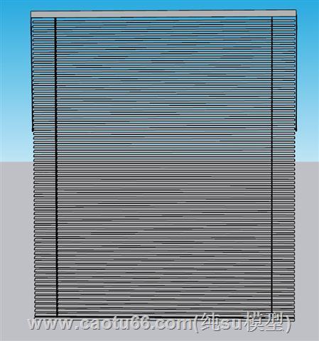 百叶窗窗帘SU模型 1