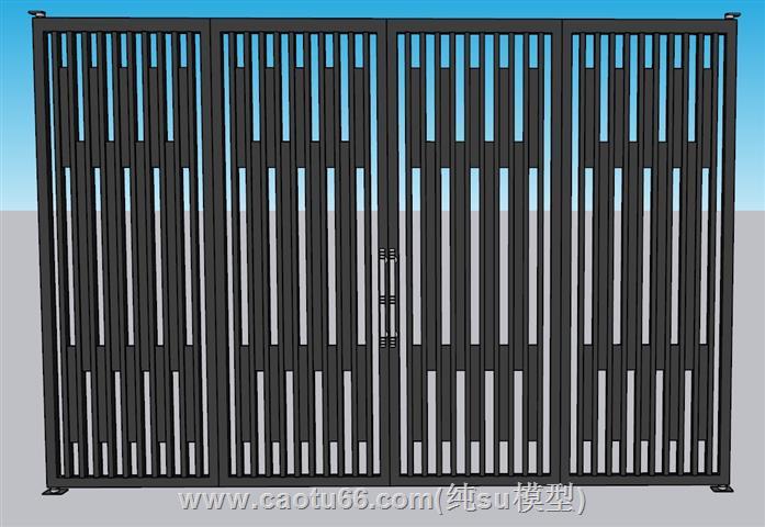 铁艺门SU模型 1