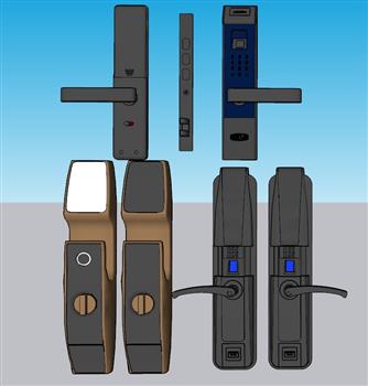 指纹锁 门把手