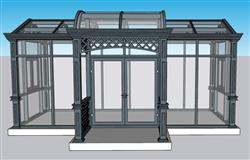 玻璃阳光房阳台SU模型