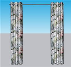 窗帘窗帘杆SU模型