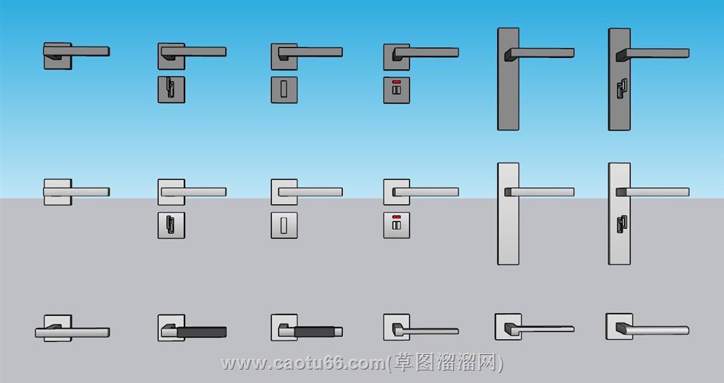 门把手SU模型 1