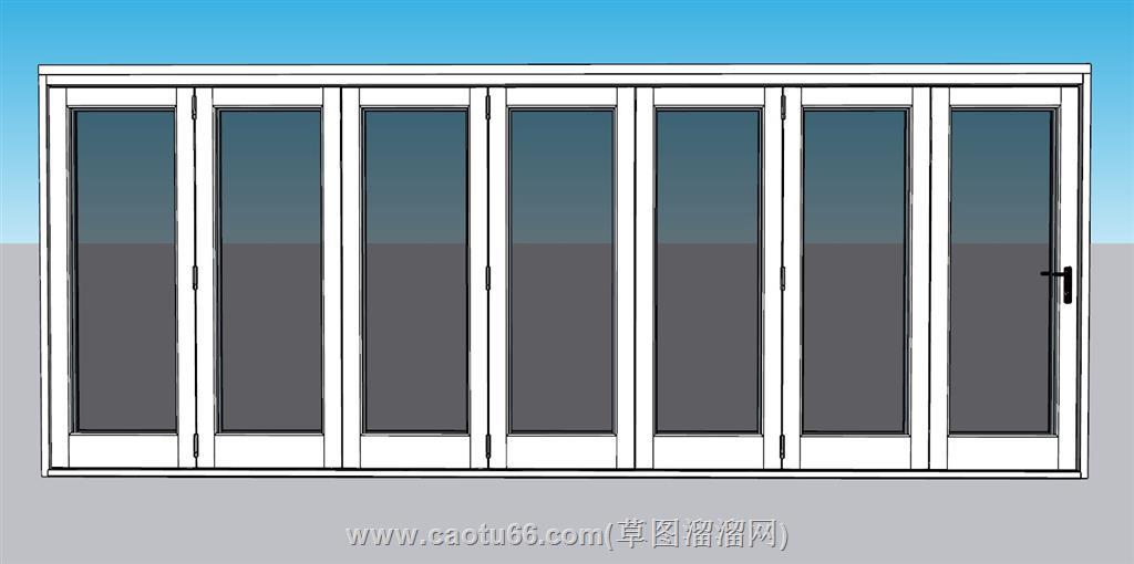 折叠门折叠窗SU模型 1