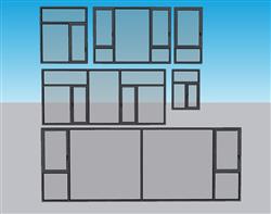 落地窗SU模型 免费sketchup模型下载