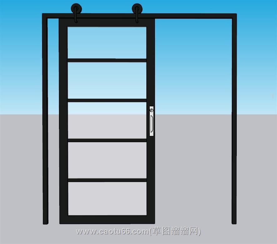 滑轮移门SU模型 2