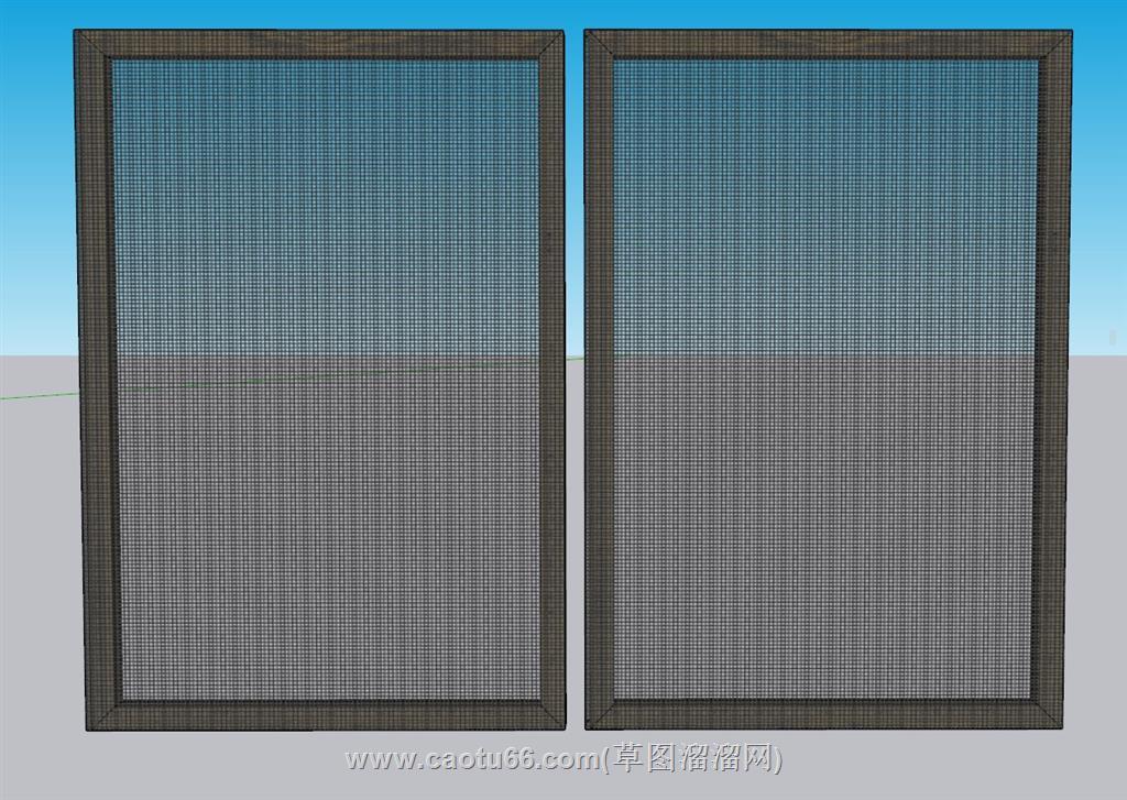 纱窗窗户SU模型 1