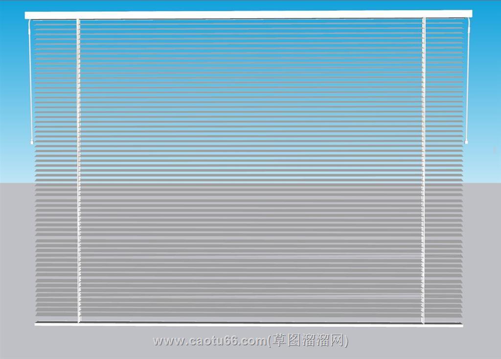 百叶窗窗帘SU模型 2