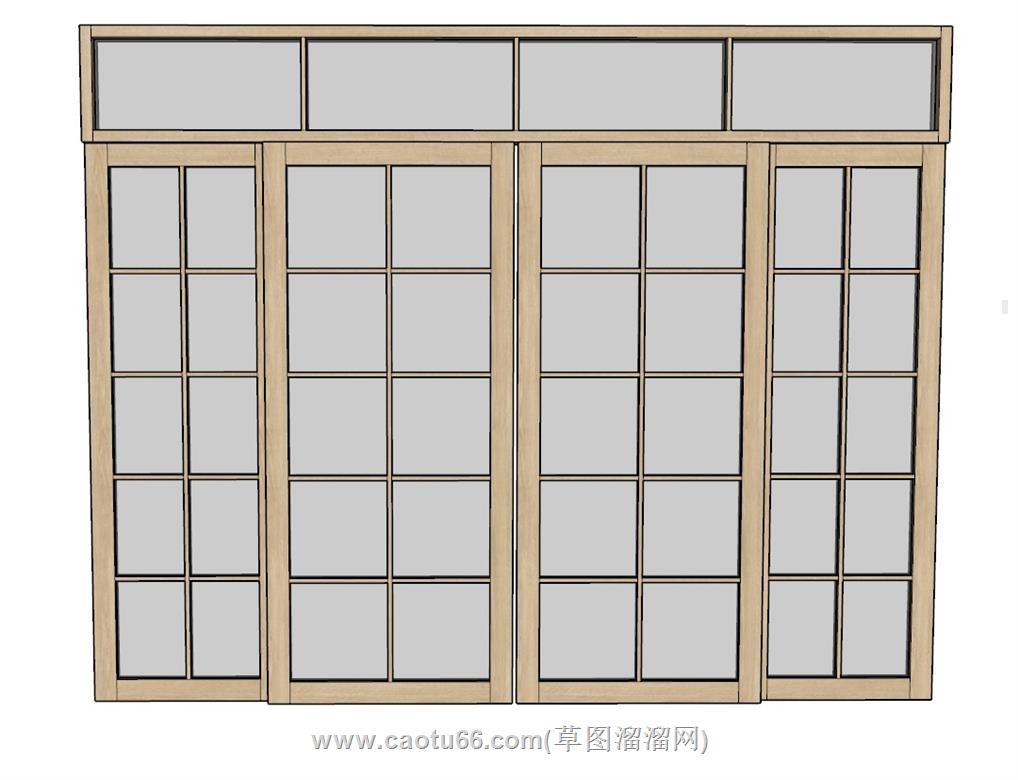 移门推门SU模型 1